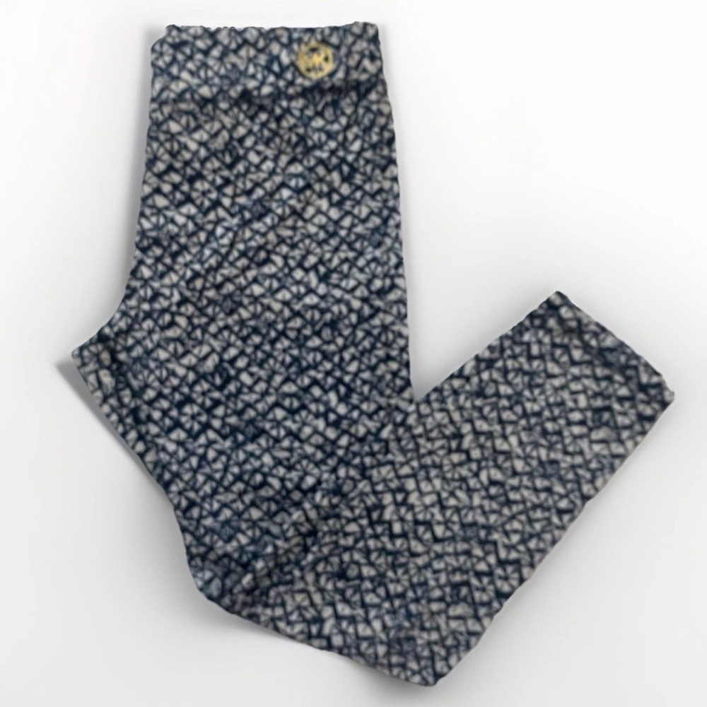 Michael Kors Blue and White Patterned Leggings